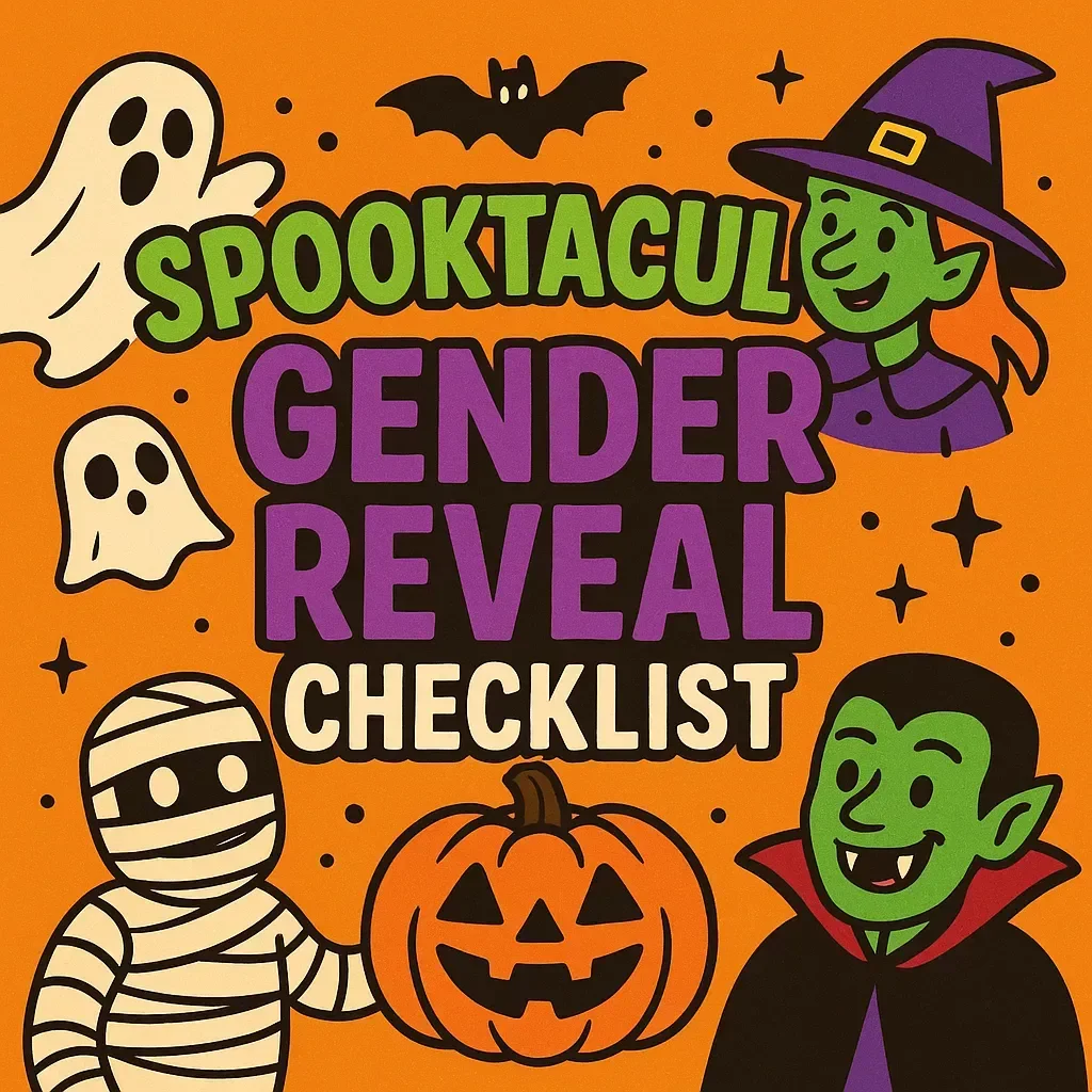 Spooktacular Gender Reveal Checklist: Haunt Your Guests With a Thrilling Surprise! | Halloween Party Planning Guide | Digital Download eBook & Printable Checklist for Baby Shower Reveal