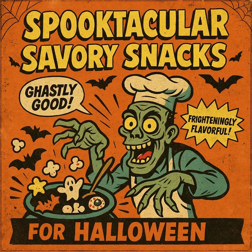 Spooktacular Savory Snacks for Halloween | Printable Checklist for Easy Party-Ready Savory Halloween Snacks, Appetizers & Party Prep Guide