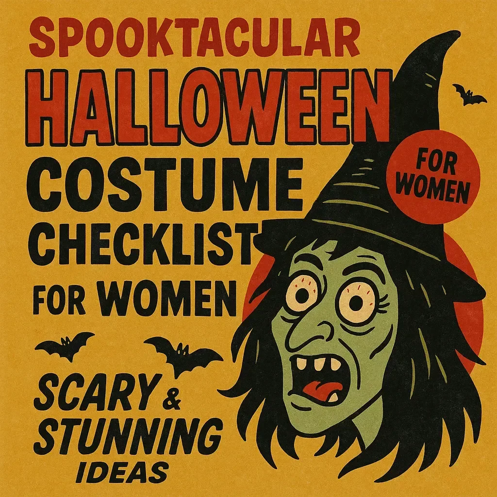 Spooktacular Halloween Costume Checklist for Women: Scary & Stunning Ideas! | Printable Digital Download, eBook & Guide for DIY Halloween Costumes