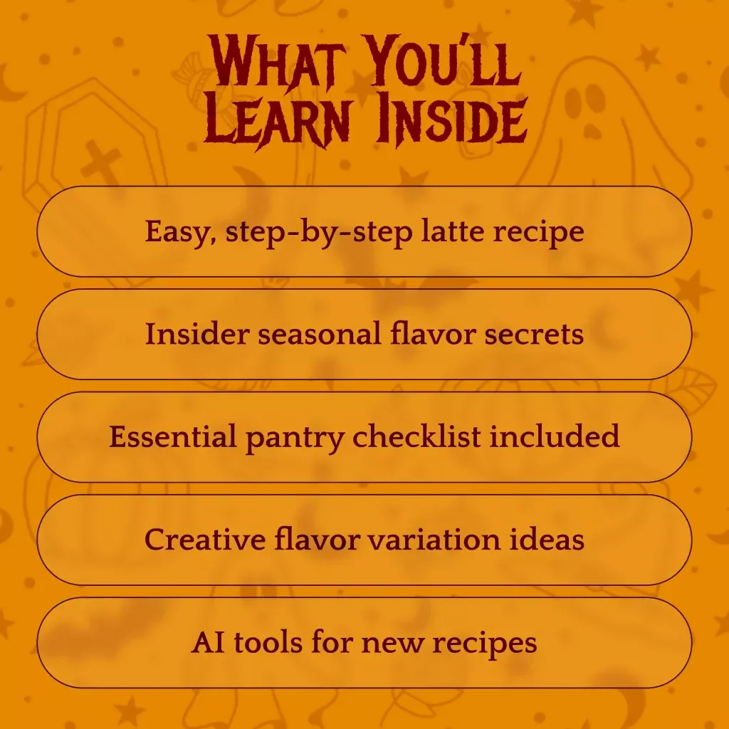 Cozy Pumpkin Spice Latte | Fall-Inspired Recipe Guide | Digital Download for Homemade Pumpkin Spice Latte Lovers