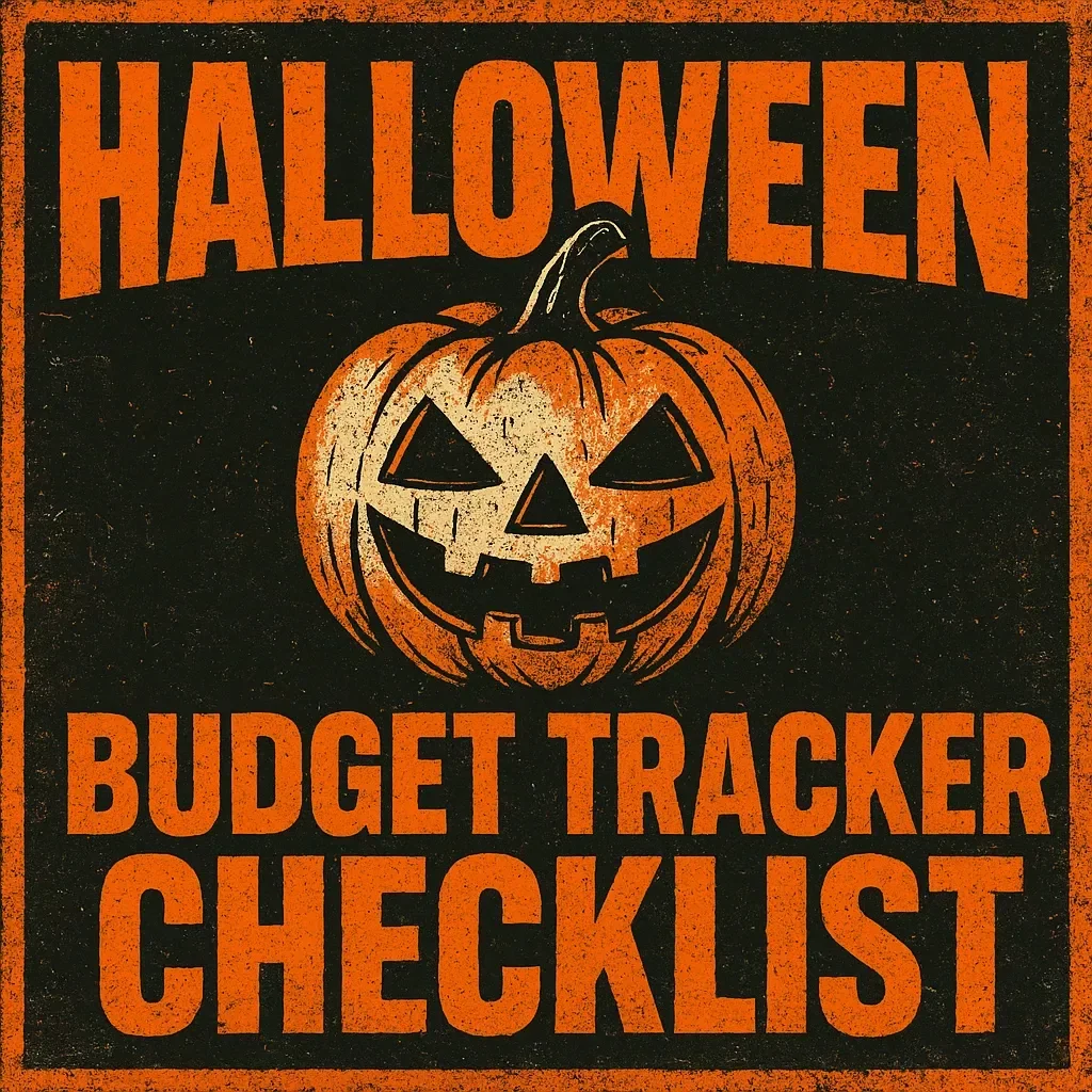 Halloween Budget Tracker Checklist | Printable Budget Tracker for Halloween Expenses | Digital Download for Planning Costumes, Décor, Candy, Parties & Activities