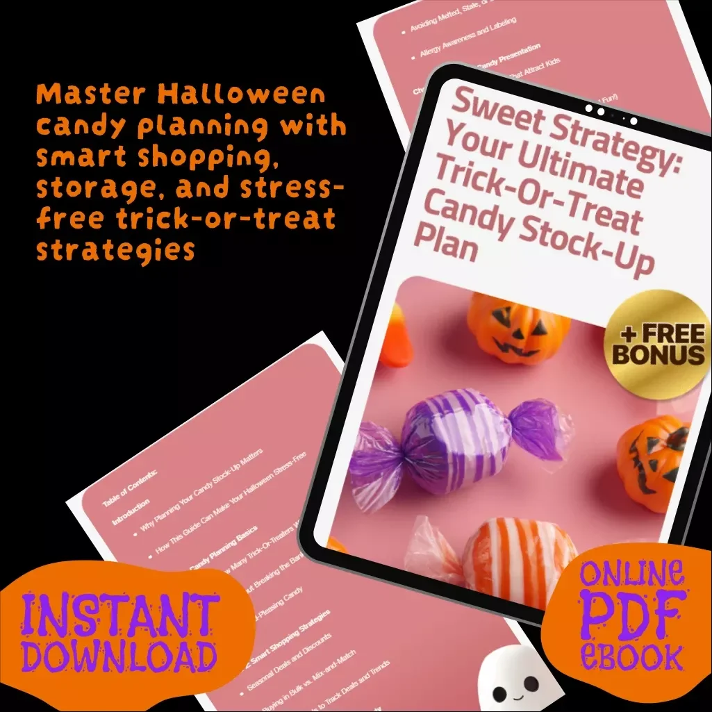 Sweet Strategy: Your Ultimate Trick-Or-Treat Candy Stock-Up Plan | Halloween eBook | Digital Download Candy Guide | Stress-Free Trick-Or-Treat Candy Stock-Up Plan