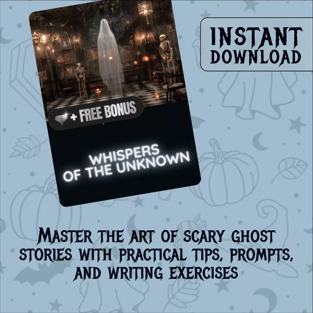 Whispers of the Unknown | Scary Ghost Stories Writing Guide, Digital Download eBook & Creative Prompts for Haunted Tales