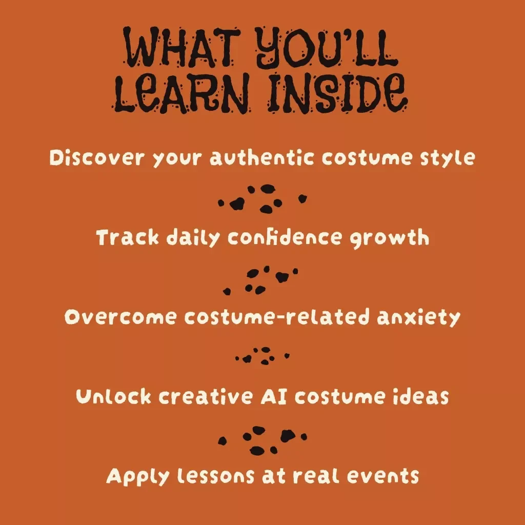 Costume Confidence Self-Monitor Journal | Digital Download Guide for Costume Goals, Confidence Tracking & AI Costume Assistants