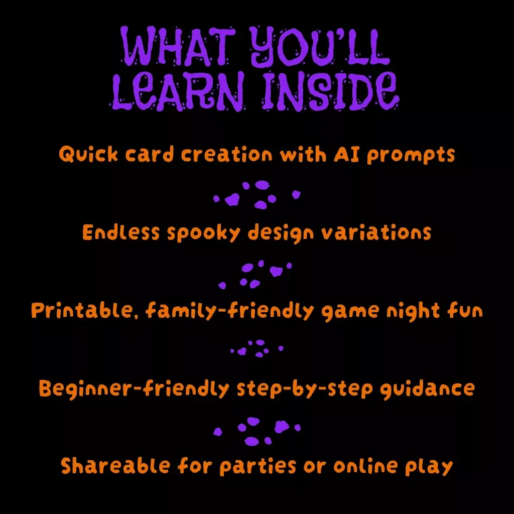 Spook-tacular AI: Create Your Own Printable Halloween Pictionary Cards | Digital Download Guide for DIY Halloween Games, AI Art, Party Fun & Printable Pictionary Activities