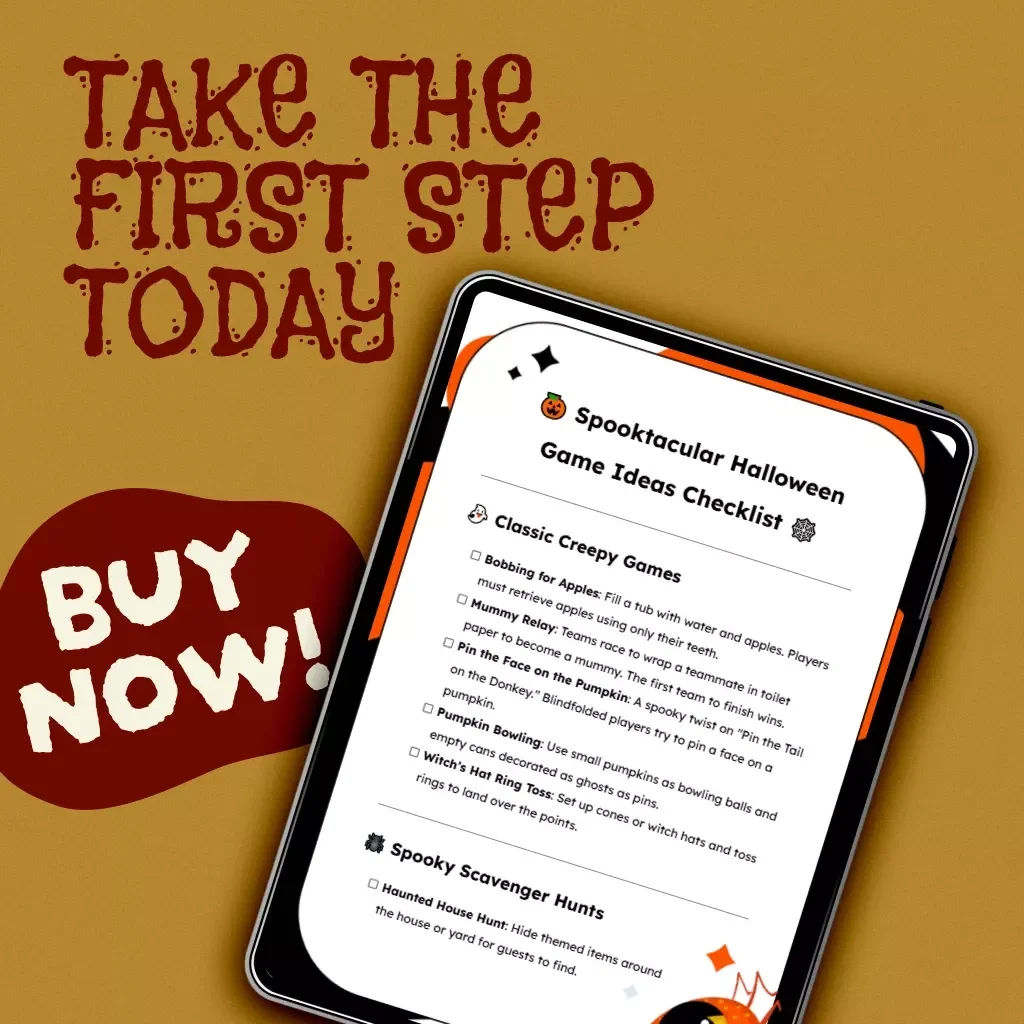 Spooktacular Halloween Game Ideas Checklist | Printable Halloween Party Games for Kids, Teens & Adults | Instant Digital Download