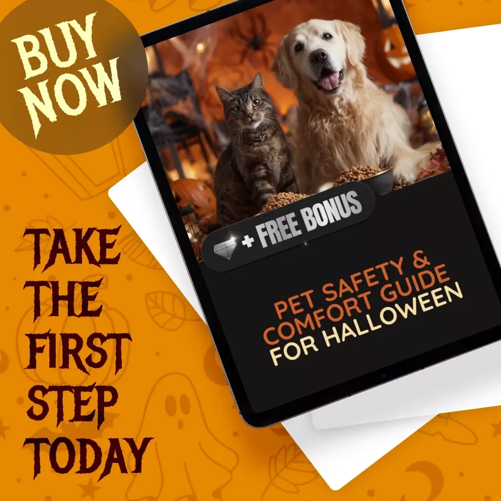 Pet Safety & Comfort Guide for Halloween | Digital Download eBook for Pet Parents | Keep Dogs & Cats Calm, Safe, and Stress-Free During Halloween