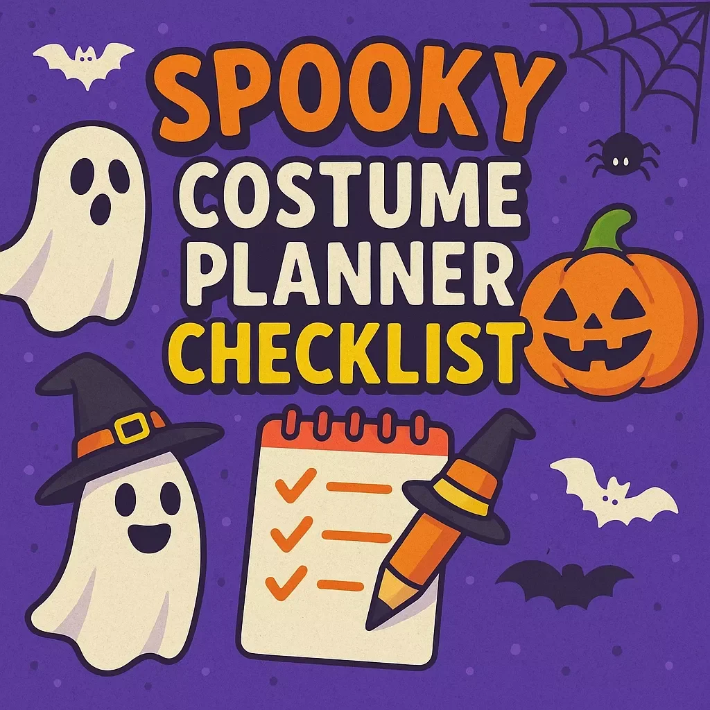 Spooky Costume Planner Checklist | How to Build a Budget Halloween Costume Planner | Printable Digital Download