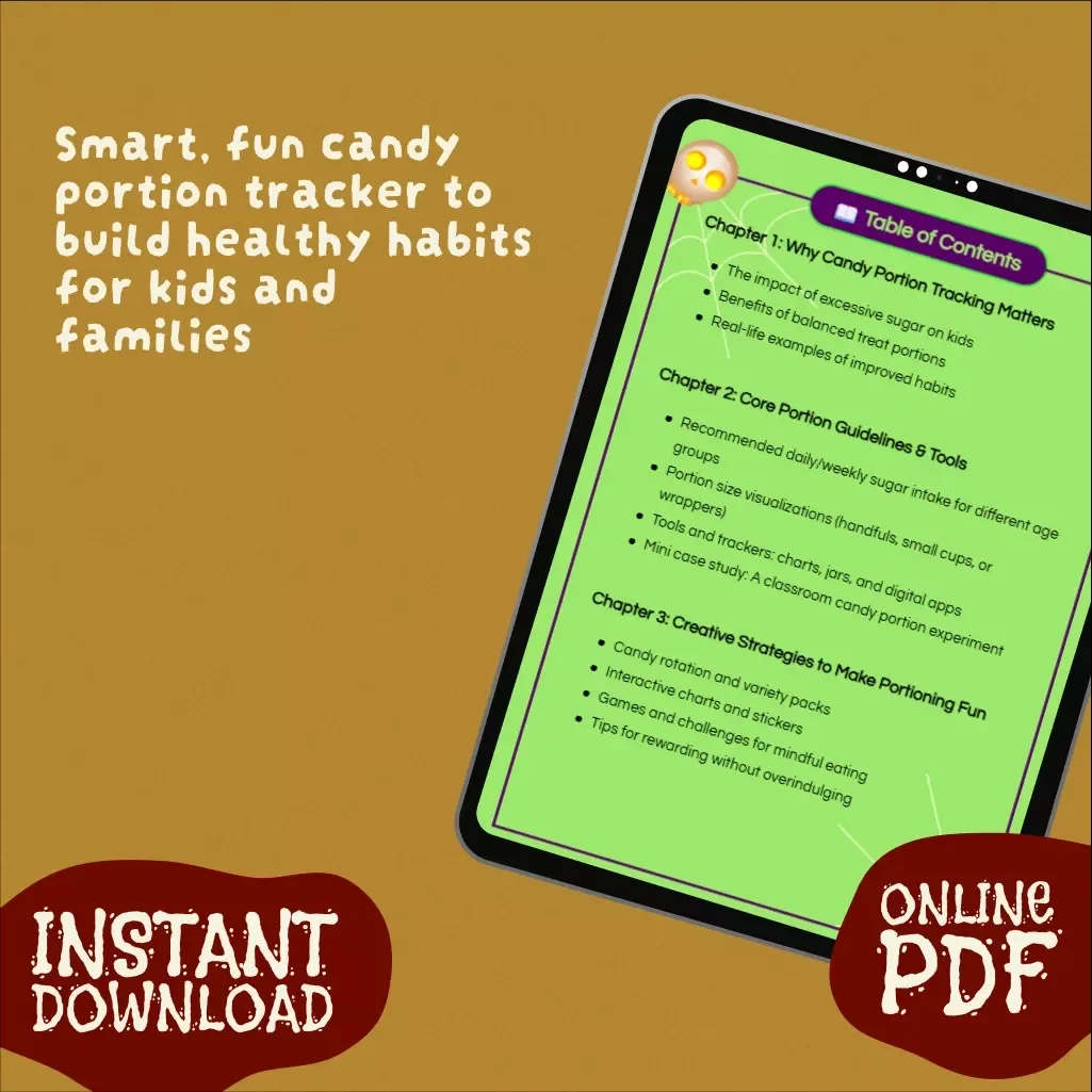 Smart Sweets: Candy Portion Tracker for Kids | Digital Download Guide, eBook & Checklist for Parents, Teachers & Healthy Families