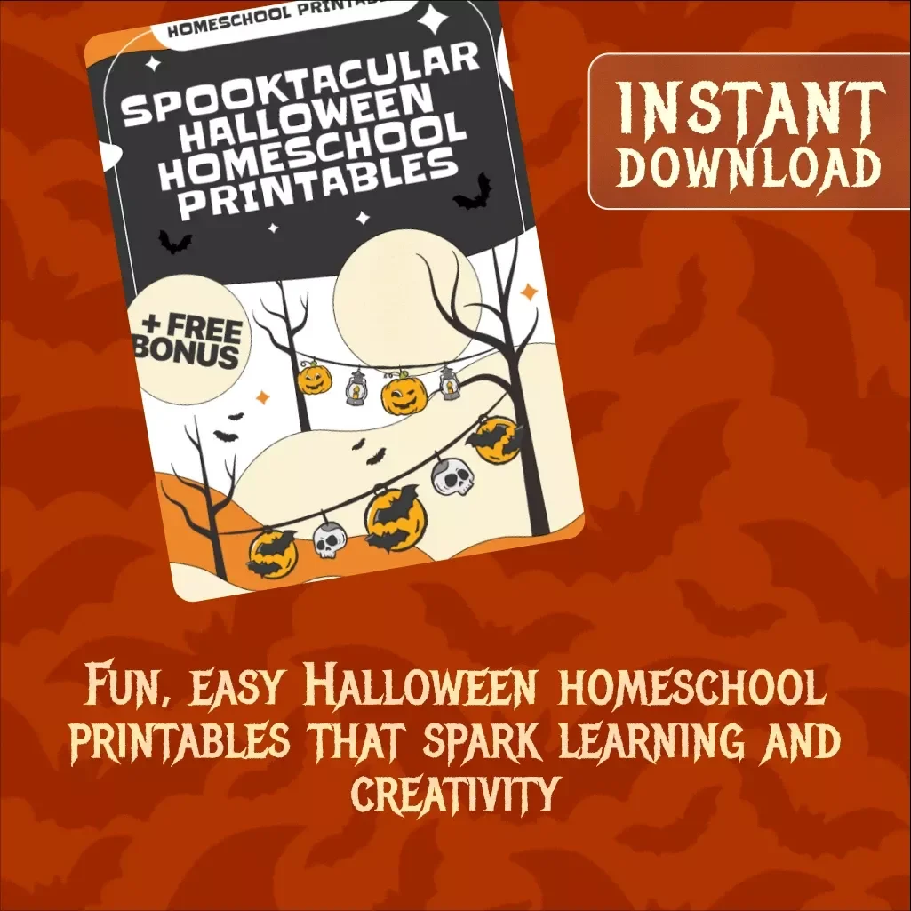 Spooktacular Halloween Homeschool Printables | Digital Download Guide for Designing Halloween Homeschool Printables, eBook, Teaching Resources & DIY Worksheets