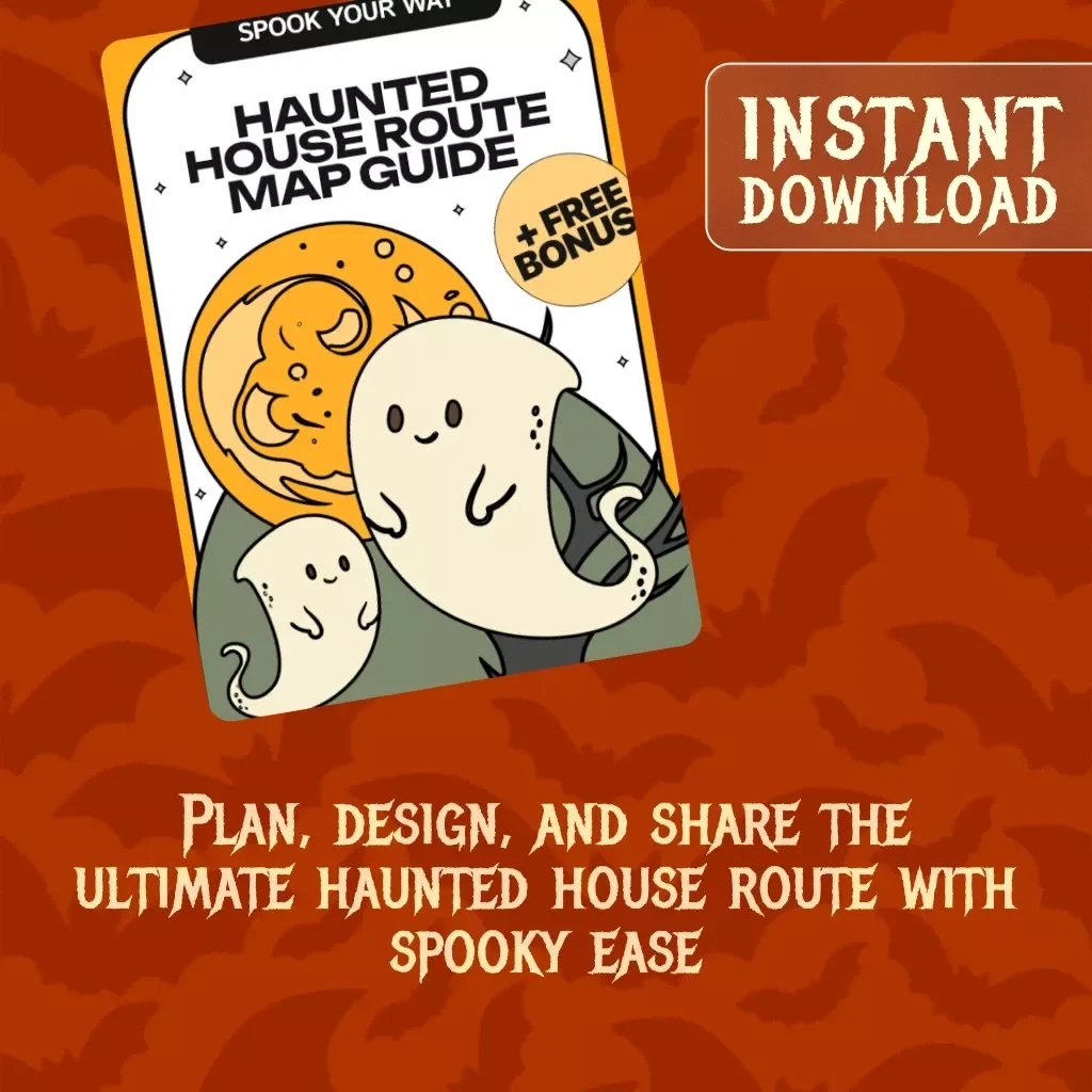 Spook Your Way: Haunted House Route Map Guide | Printable “Haunted House Route Map” Sheet | Digital Download eBook & Checklist