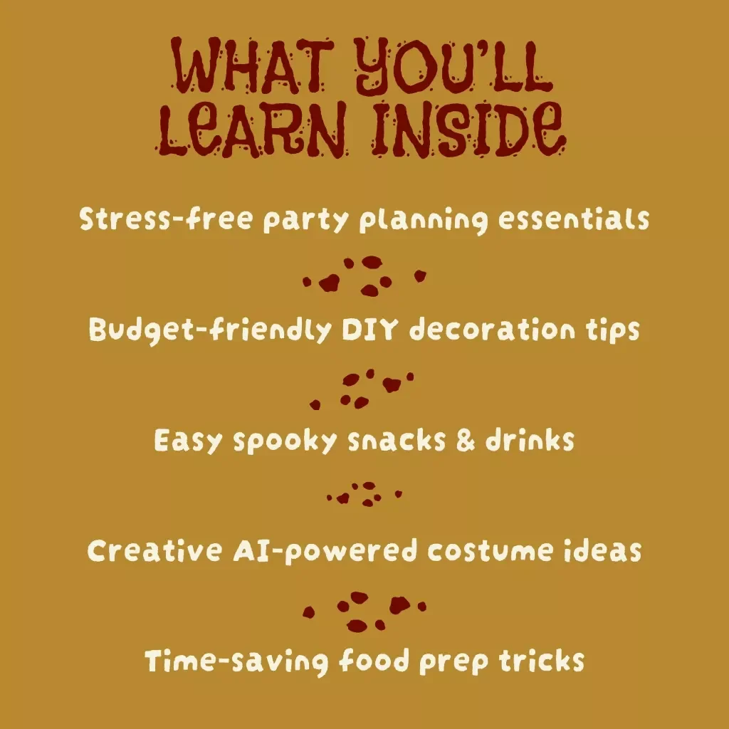 DIY Halloween Party Planner | Digital Download Guide for Decorations, Food, Drinks & AI-Powered Party Fun