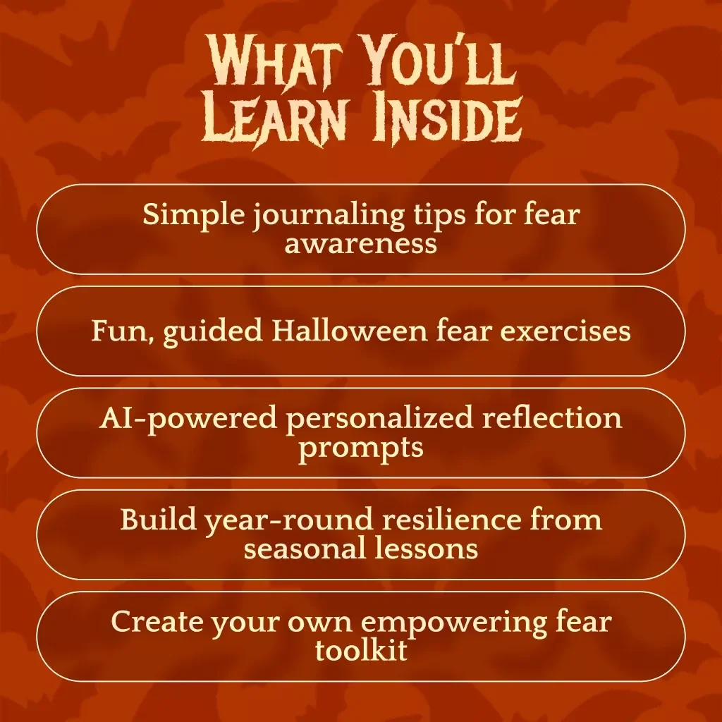 Halloween Fear Exploration Journal | Digital Download eBook Guide for Self-Reflection, Journaling & Resilience Building
