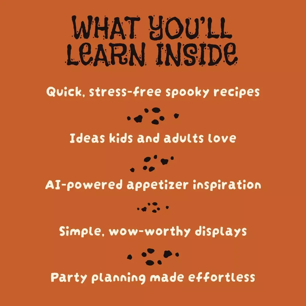 The Guide to Spooky Halloween Appetizers | Digital Download eBook for Creepy Party Recipes, DIY Food Ideas & Themed Checklists