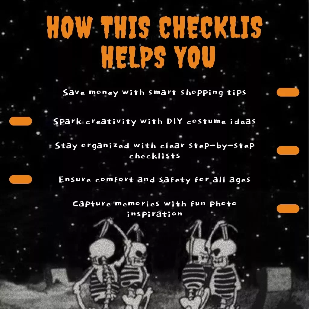 The Ultimate Family Halloween Costume Checklist | Printable Digital Download | Family Halloween Costumes Planner & Guide
