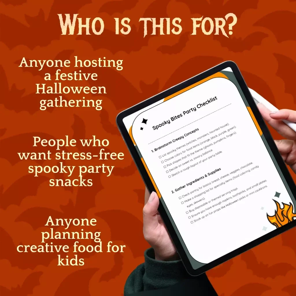 Spooky Bites Party Checklist | Halloween Food Ideas | Printable Party Finger Foods Guide