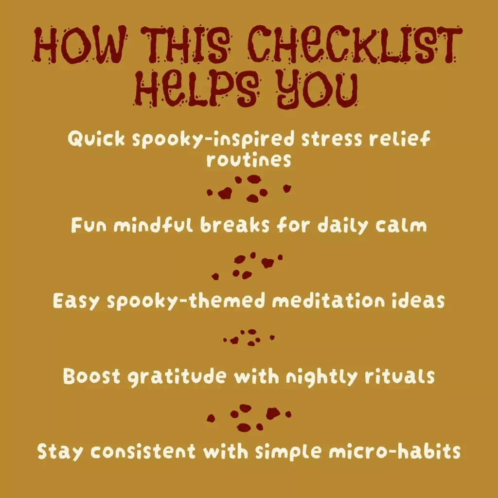 Spooky Mindfulness Micro-Habits Tracker | Halloween Self-Care Checklist | Digital Download Wellness Routine