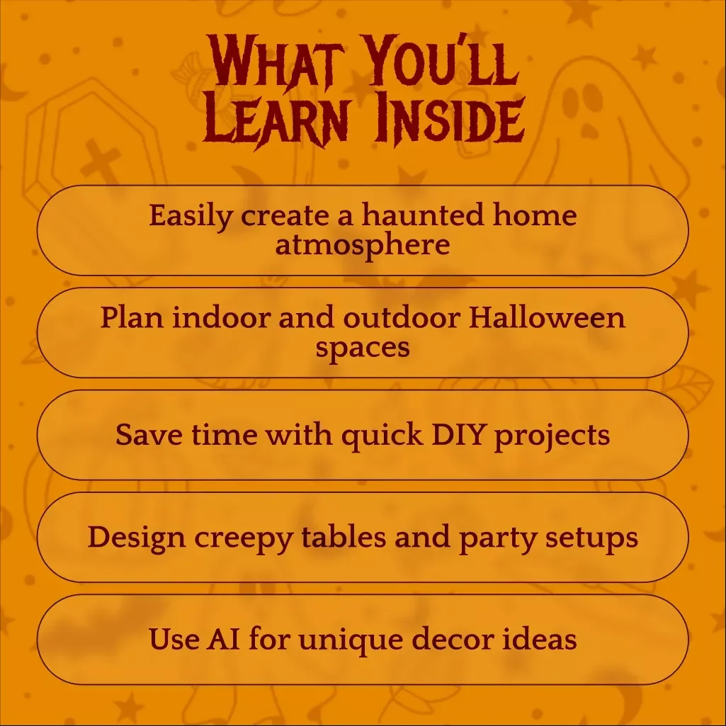 Haunting Halloween Home Makeover eBook – Ultimate Guide, DIY Decor, Spooky Lighting & Creepy Party Ideas for Halloween Enthusiasts