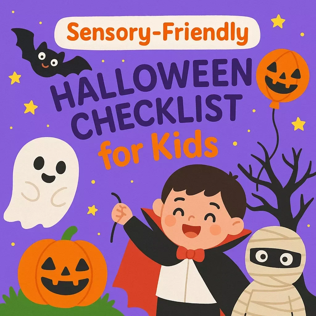 Sensory-Friendly Halloween Checklist for Kids | Printable Digital Download Guide for Parents | Autism & Special Needs Halloween Planner