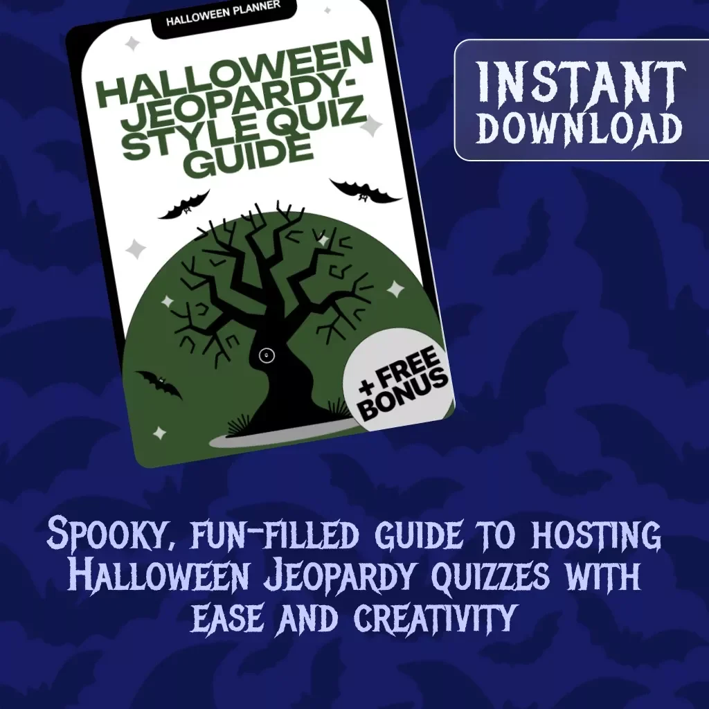 Halloween Jeopardy-Style Quiz Guide | Digital Download for Parties, Teachers, and Fun Halloween Games