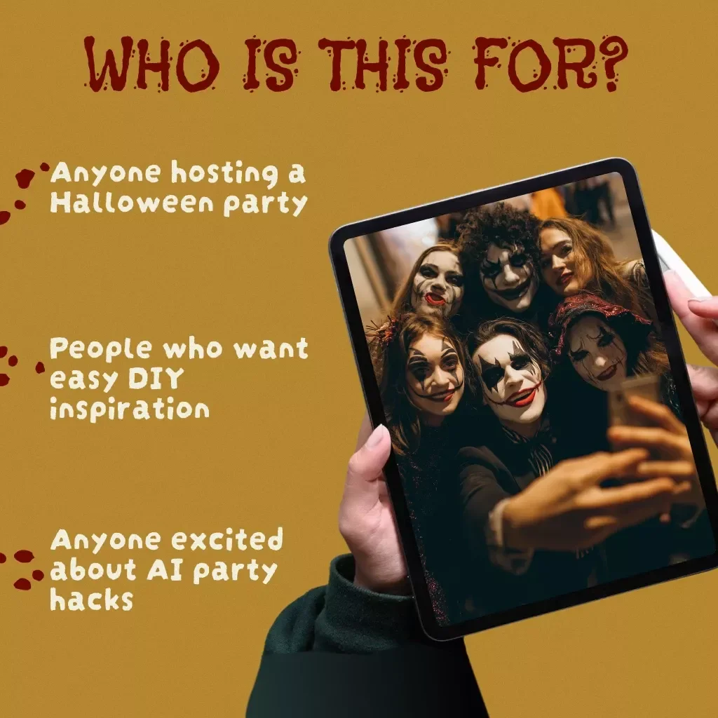 DIY Halloween Party Planner | Digital Download Guide for Decorations, Food, Drinks & AI-Powered Party Fun