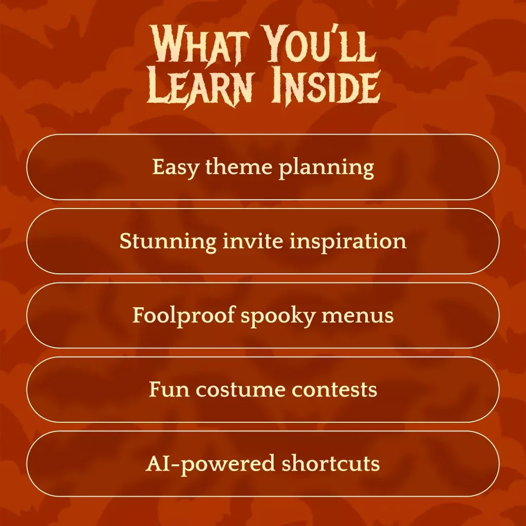 Spooky Halloween Party Ideas That Wow Your Guests | Digital Download Ebook | DIY Decorations, Creepy Food & Drinks, Costumes, Invitations & Entertainment Guide