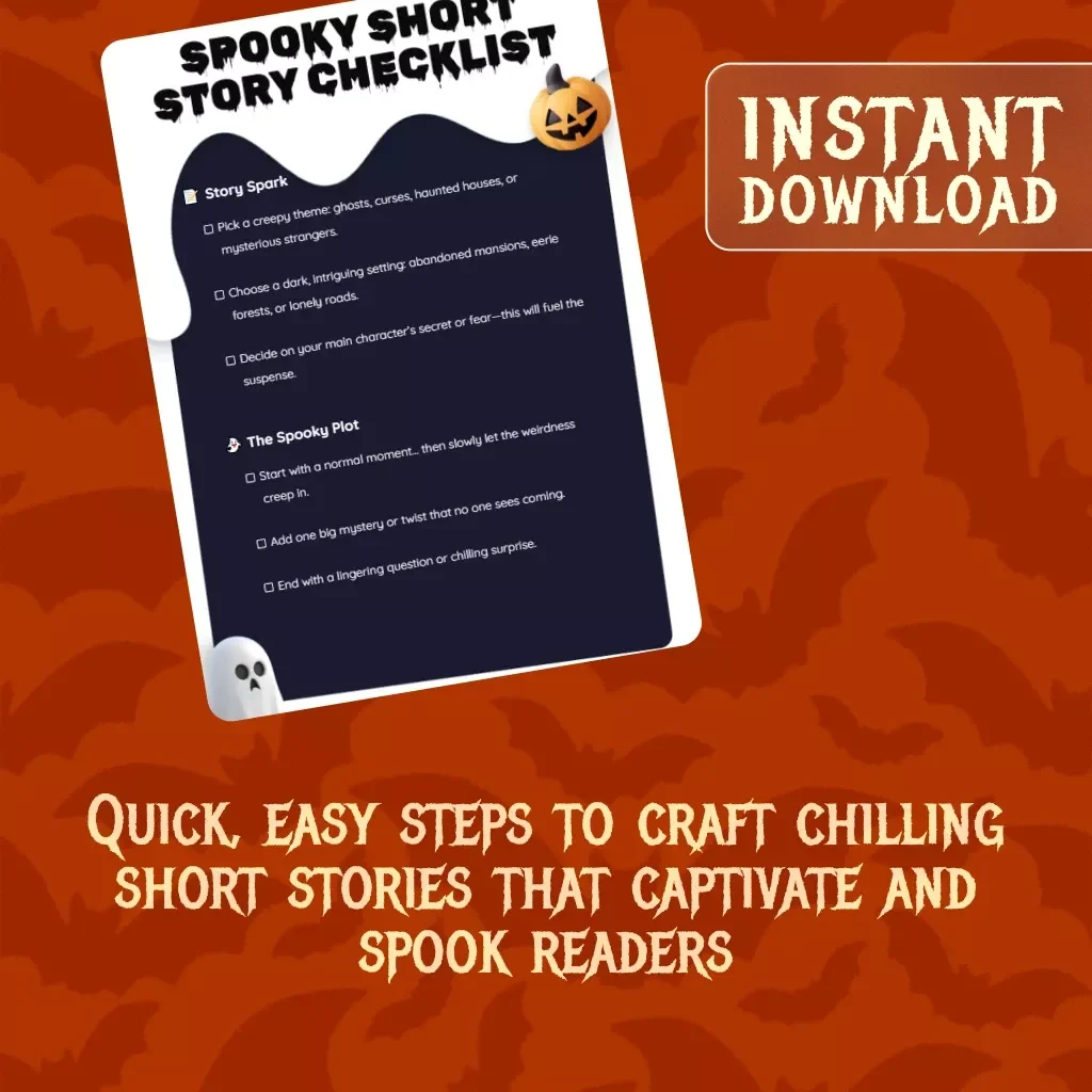 Spooky Short Story Checklist: Ultimate Guide to Craft Creepy Short Stories, Ghost Tales & Suspenseful Twists