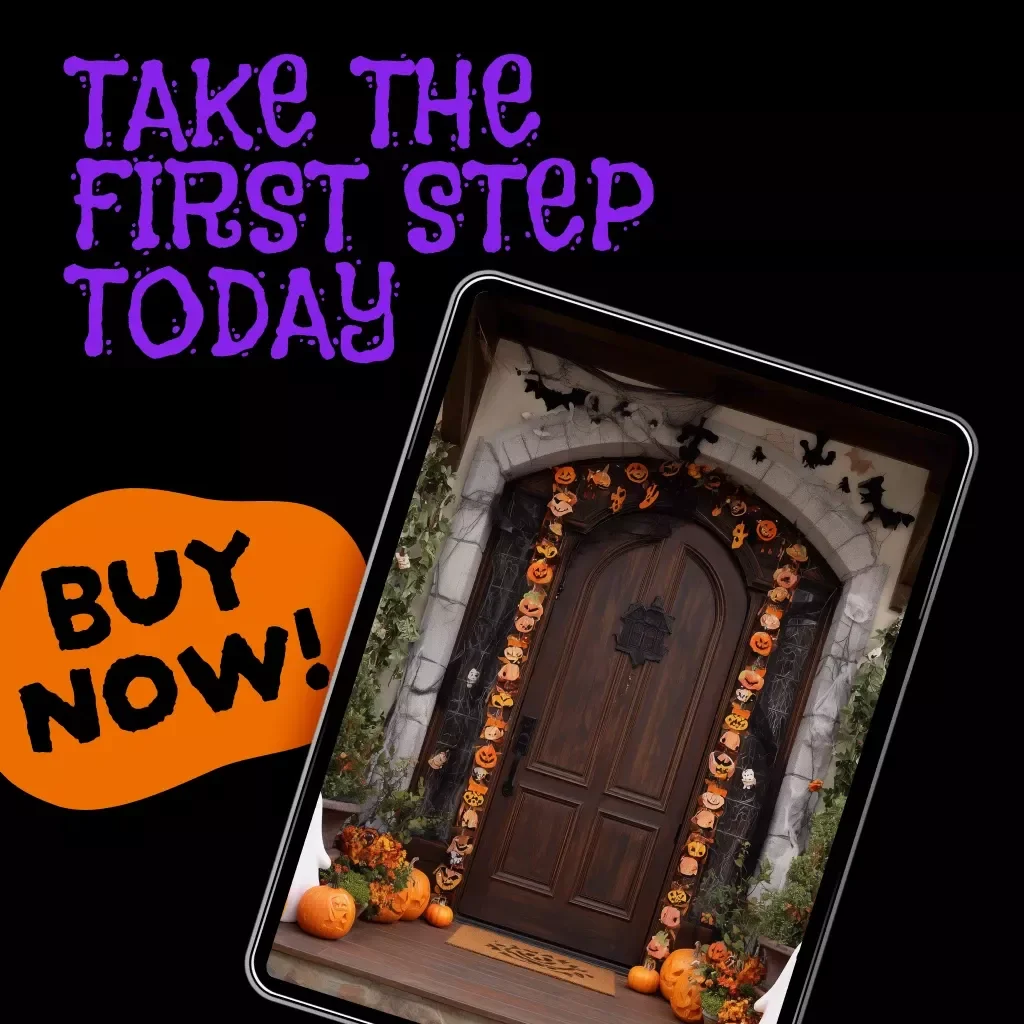 Spooktacular Halloween Door Checklist | Digital Download for halloween door decoration ideas, DIY spooky porch décor & festive entryway inspiration