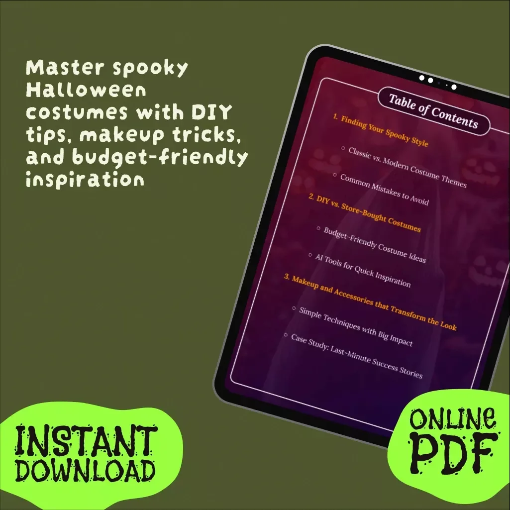 Adult Spooky Halloween Costumes Guide – DIY, Store-Bought, Makeup Tips & Accessories for Men & Women, Quick Inspiration, Budget-Friendly Ideas, Halloween Costume Checklist