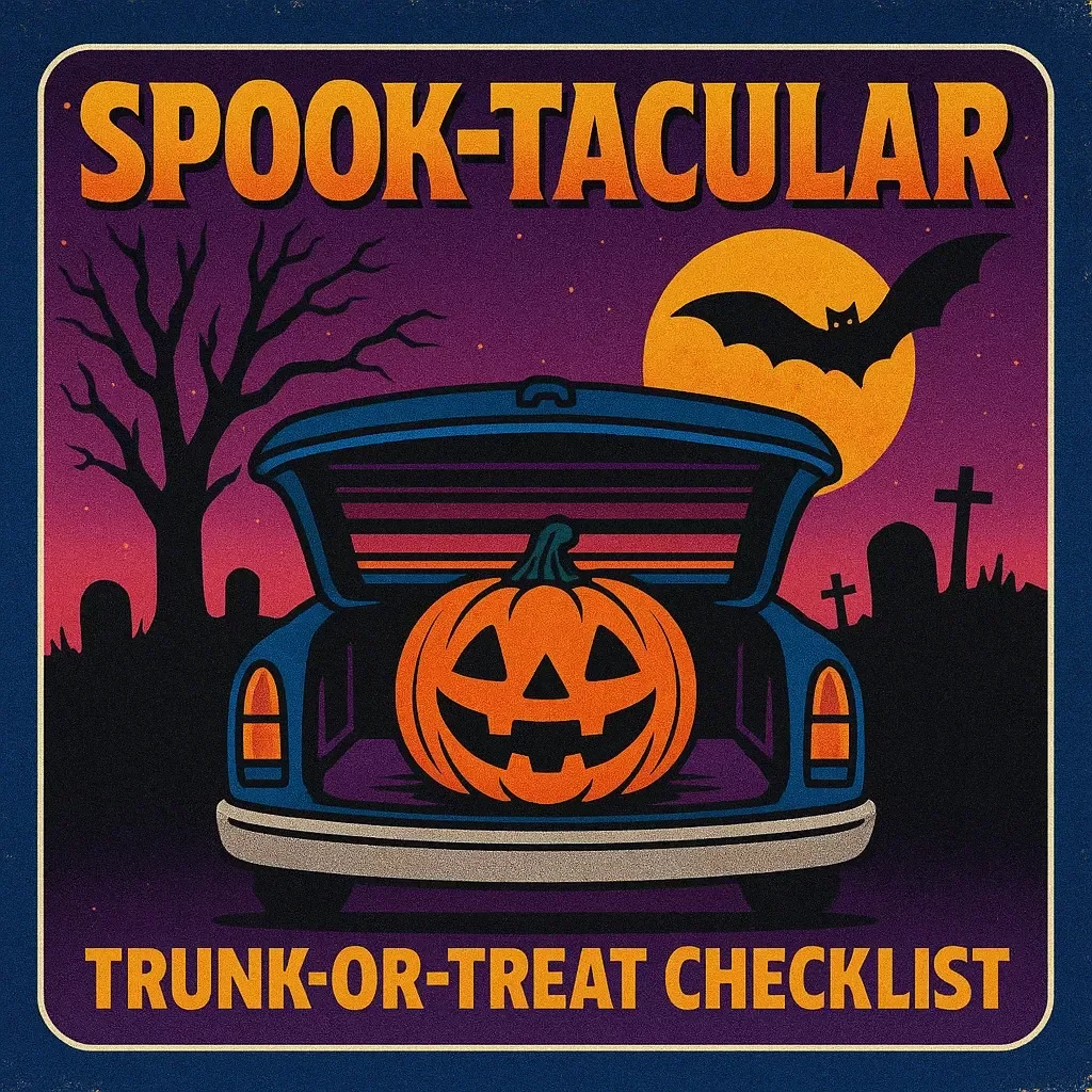 Spook‑tacular Trunk‑or‑Treat Checklist | Halloween Trunk or Treat Ideas Digital Download for Creative Party Planning