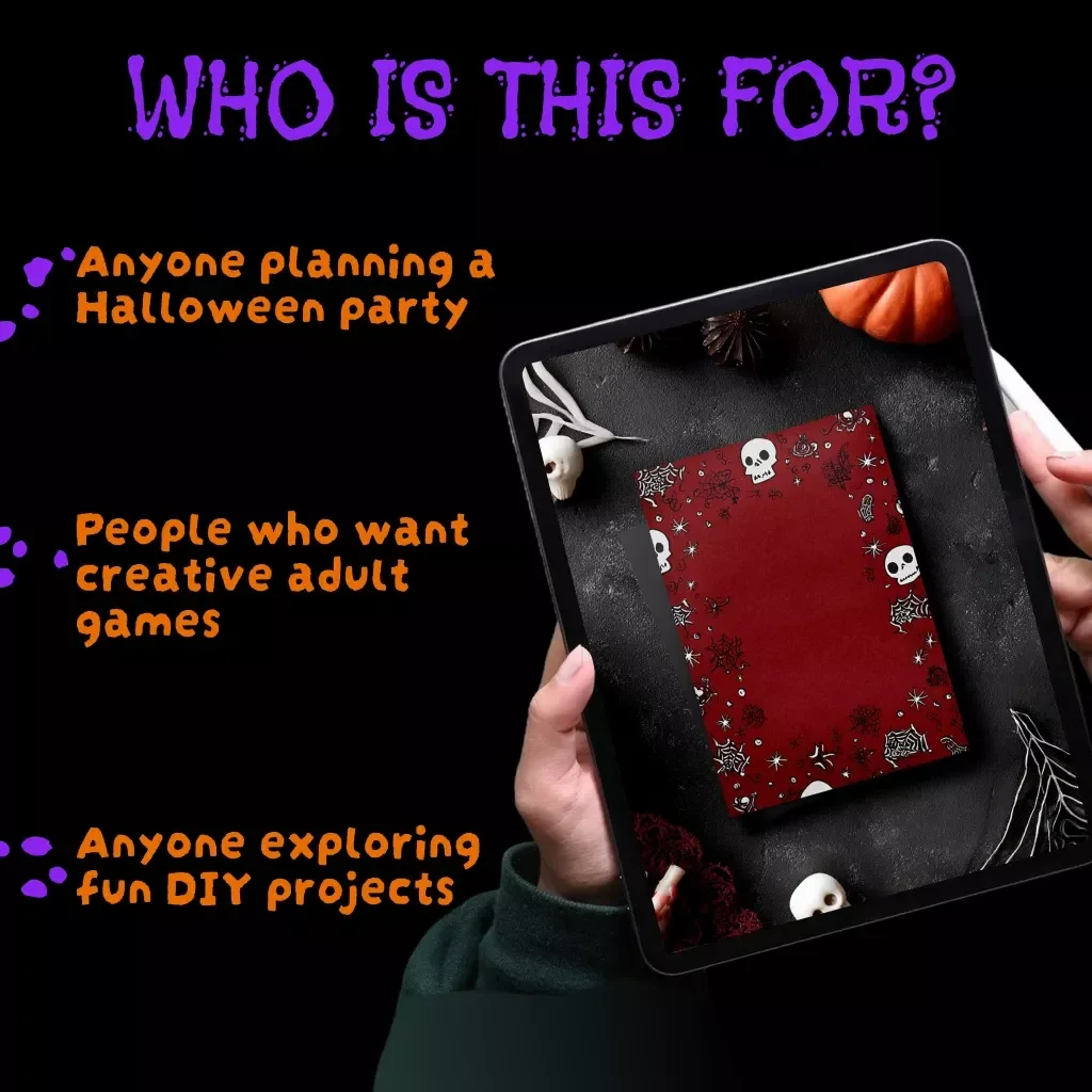 How to Make Adult Halloween Taboo Card | DIY Game Night Guide | Printable Party eBook for Adults