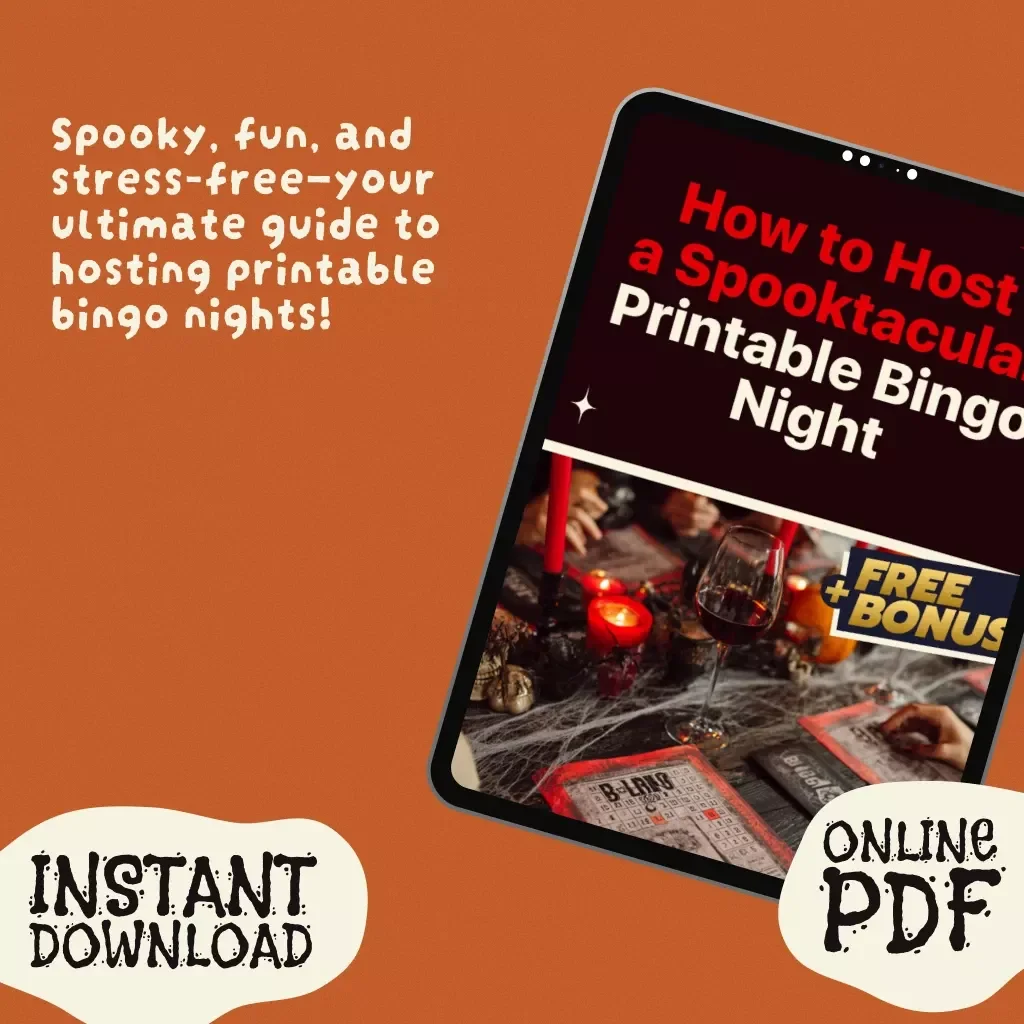 How to Host a Spooktacular Printable Bingo Night | Halloween Party Game Guide | Digital Download eBook for Families, Friends & Classrooms