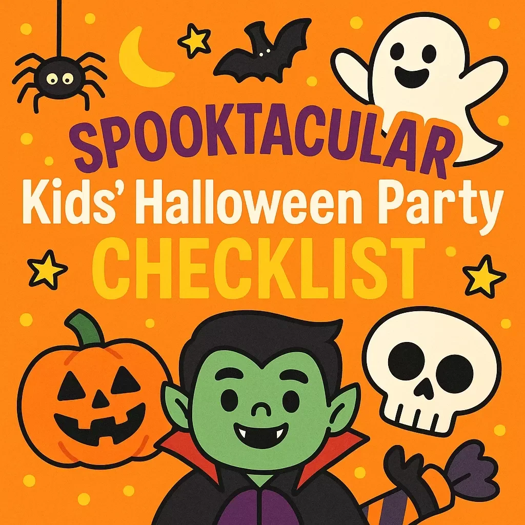Spooktacular Kids’ Halloween Party Checklist | Digital Download | Fun Halloween Party Ideas for Kids | Printable Guide