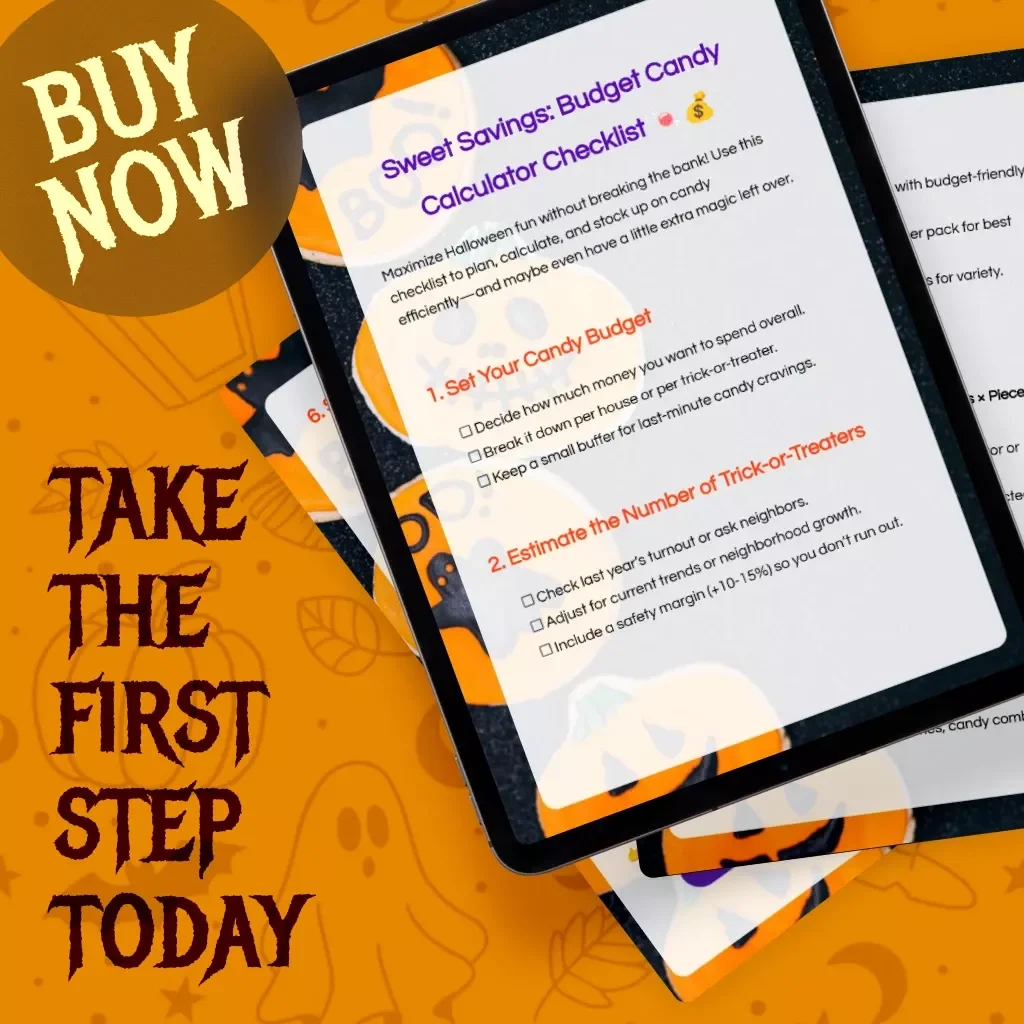 Sweet Savings: Budget Candy Calculator Checklist | Halloween Candy Budgeting Guide | Digital Download eBook for Trick-or-Treat Planning