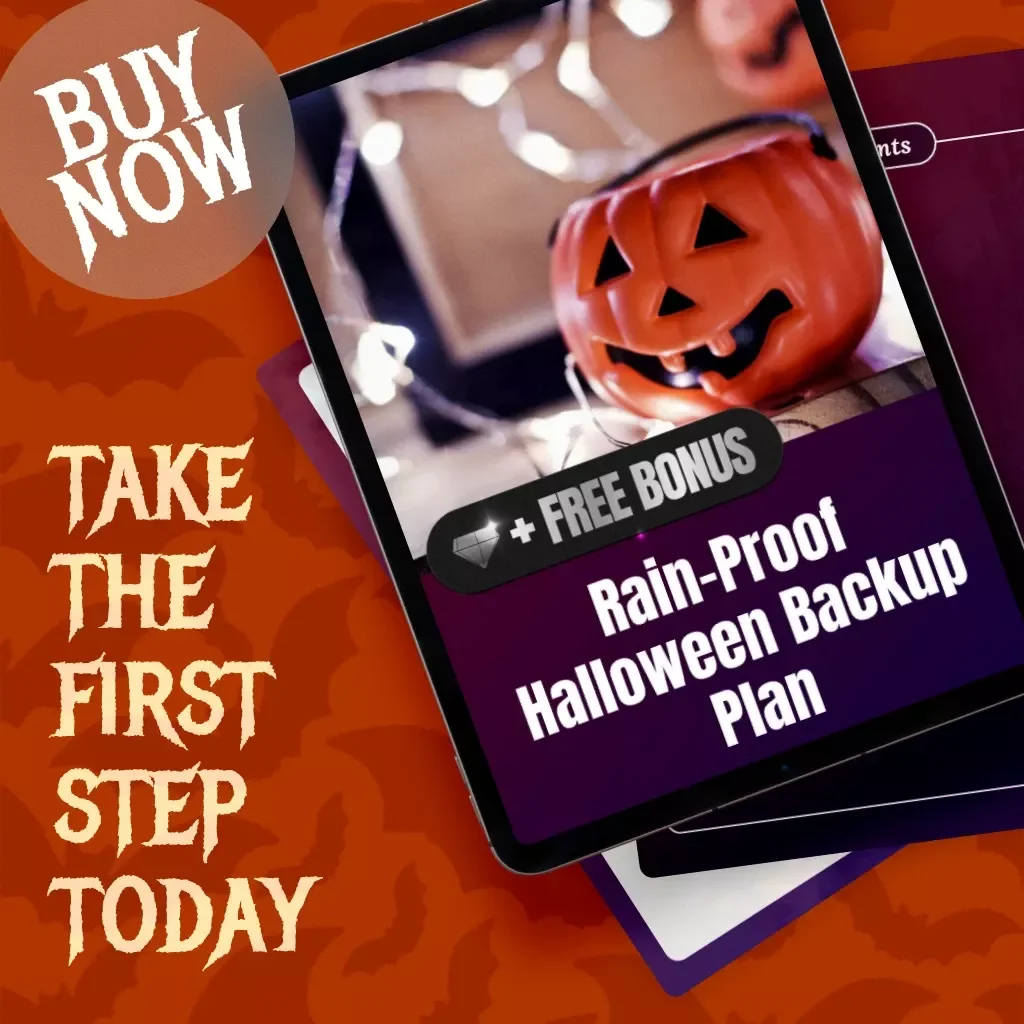 Rain-Proof Halloween Backup Plan | Digital Guide for Indoor Fun, Food, Games & Party Prep | Backup Plan in a Box