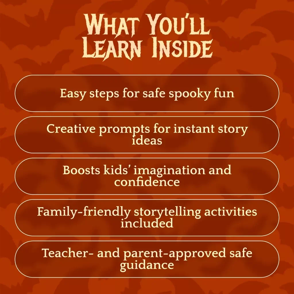 Tiny Tales of Spooky Fun | Digital Kids Guide with Spooky Short Stories for Kids, Creative Writing Prompts, Halloween Story Ideas & AI Tips for Parents and Teachers