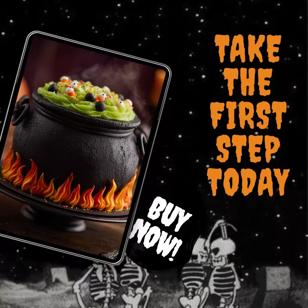 Spooky Halloween Cake Checklist | Digital Download | Printable Guide for Spooky Halloween Cake Ideas, Baking, Frosting & Decorating Inspiration