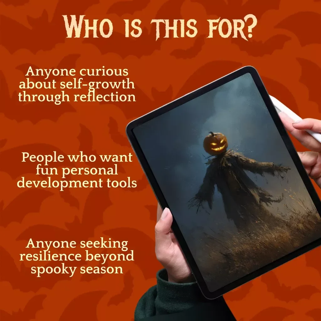 Halloween Fear Exploration Journal | Digital Download eBook Guide for Self-Reflection, Journaling & Resilience Building