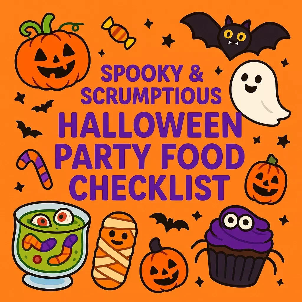 Spooky & Scrumptious Halloween Party Food Checklist | Halloween Food Ideas | Digital Download Party Guide