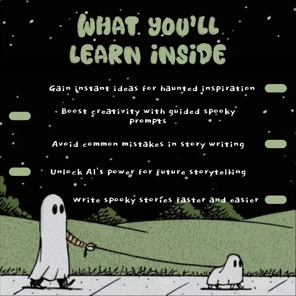 Haunted Tales Made Easy | Digital Guide for Writers | Spooky Story Generator Prompts & AI Storytelling eBook