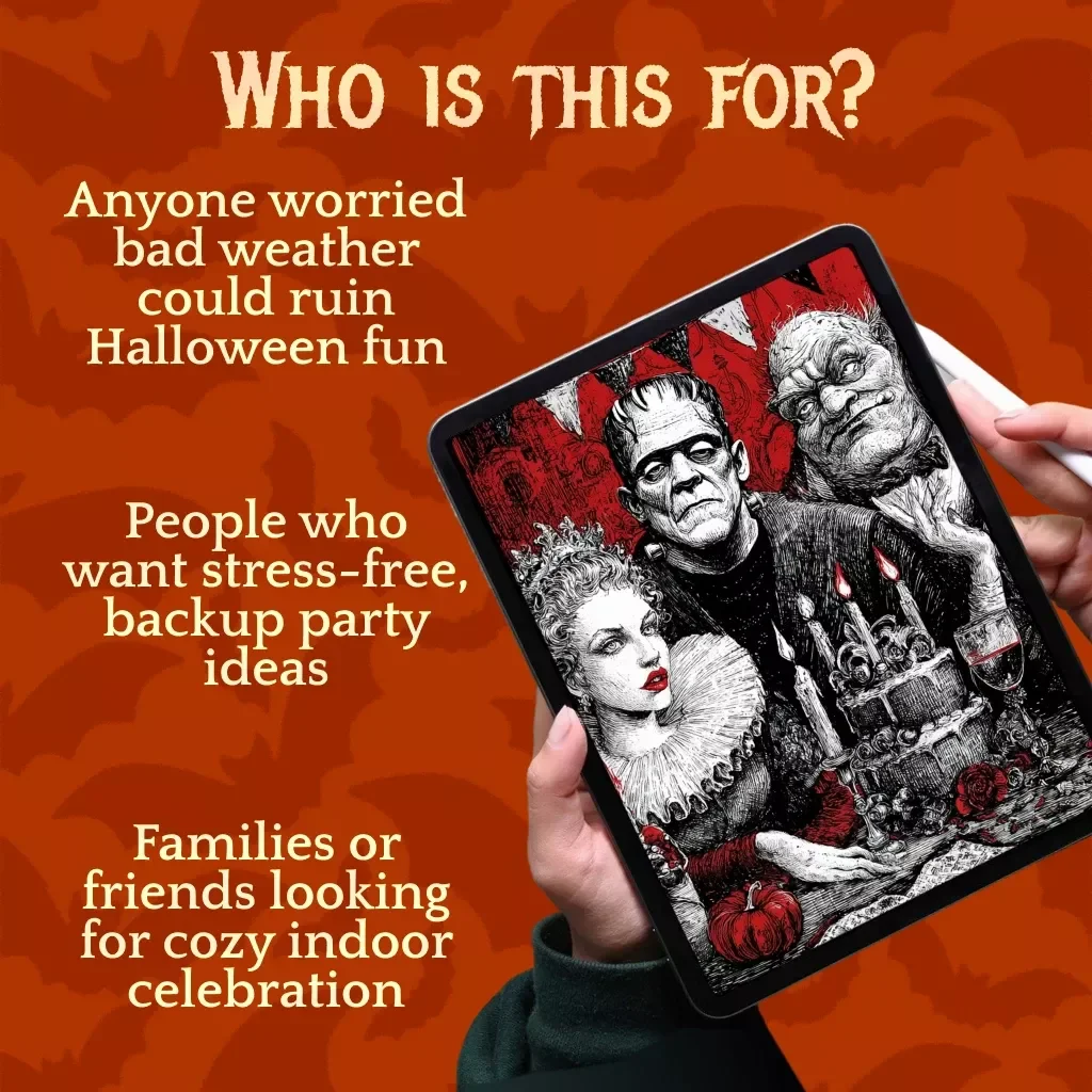 Rain-Proof Halloween Backup Plan | Digital Guide for Indoor Fun, Food, Games & Party Prep | Backup Plan in a Box