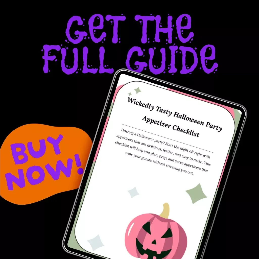 Wickedly Tasty Halloween Party Appetizer Checklist | Digital Download Guide, eBook, Printable Party Planning Resource for Spooky Entertaining