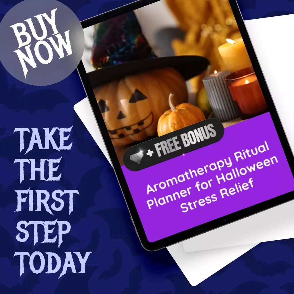 Aromatherapy Ritual Planner for Halloween Stress Relief | Digital Download Guide for Relaxation, Essential Oils, and AI-Powered Rituals