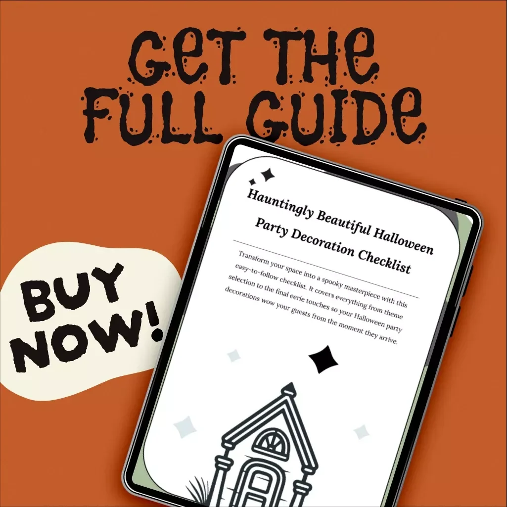 Hauntingly Beautiful Halloween Party Decoration Checklist | Digital Download eBook, Halloween Decor Guide, Spooky Party Planning PDF