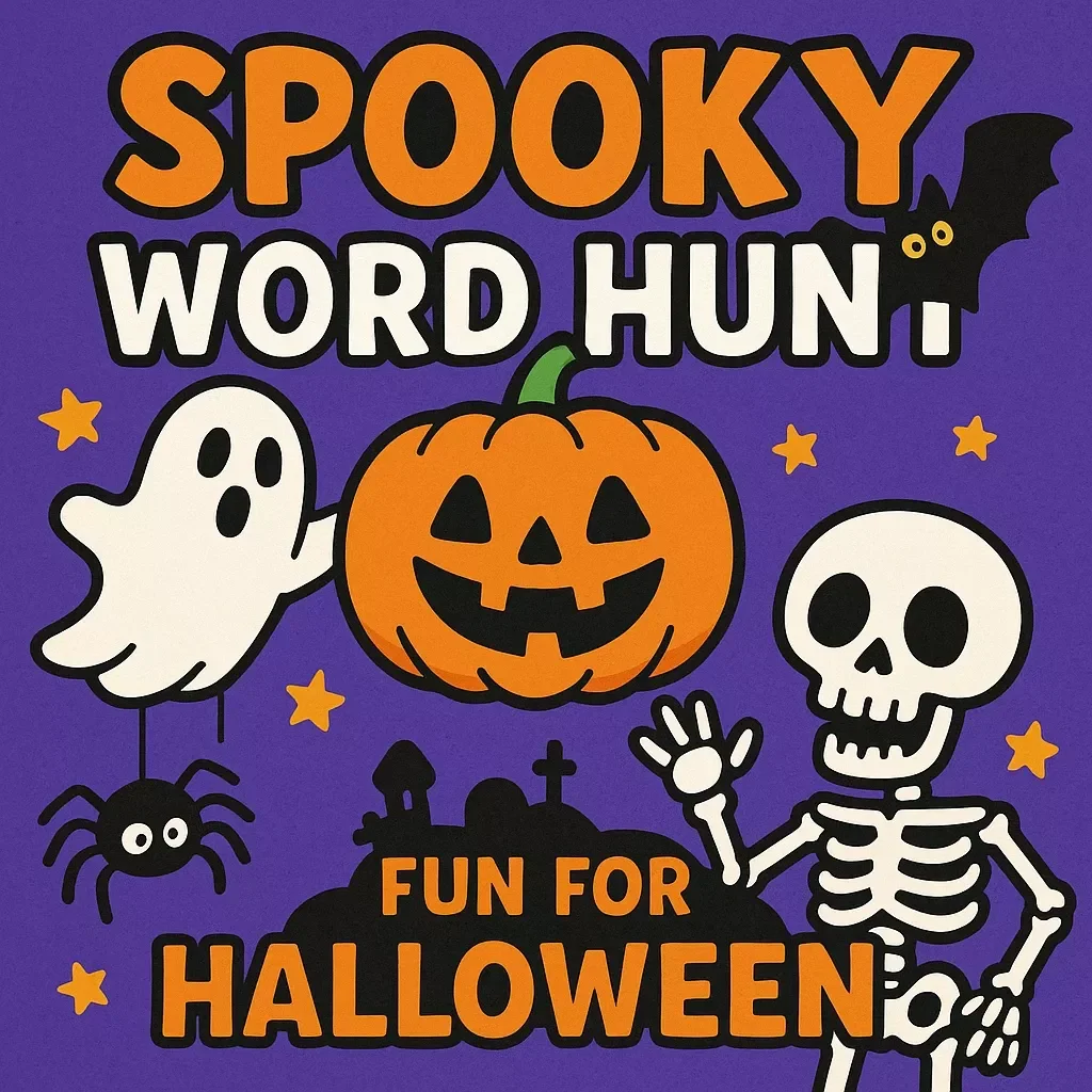Spooky Word Hunt Fun for Halloween | DIY Halloween Word Search Printable Guide, eBook & Activity Checklist