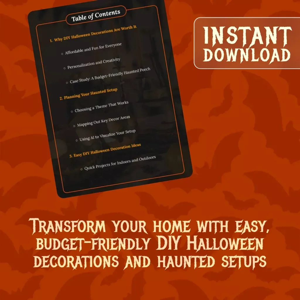 Haunted Home DIY Magic Guide – Easy DIY Halloween Decorations, Haunted House Setup, Indoor & Outdoor Decor, AI Halloween Ideas & Budget-Friendly DIY Projects
