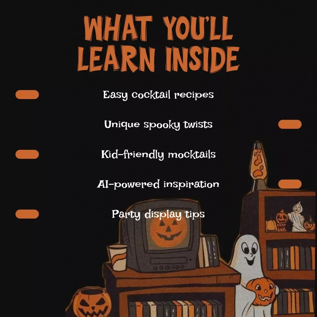 The Guide to Spooky Halloween Cocktails | Digital Download eBook for Party Drinks, Recipes & Creative Mixology
