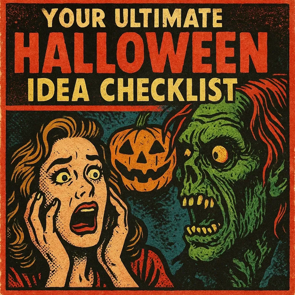 Your Ultimate Halloween Idea Checklist | Printable Digital Download | Spooky Party Planning Guide for Trick-or-Treat, Games, Snacks, and DIY Decorations