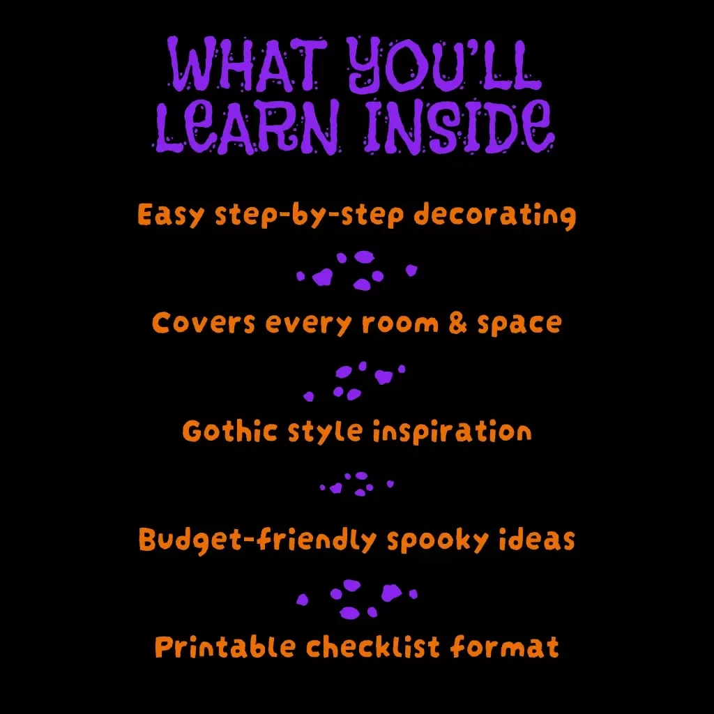 Gothic Halloween Decor Checklist: Haunt Your Home in Style! | Printable Gothic Halloween Decor Checklist | Digital Download