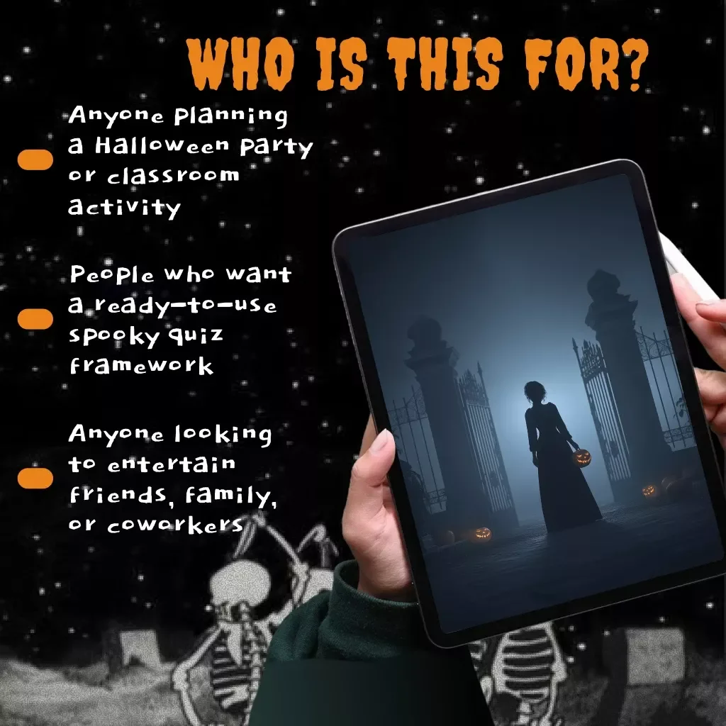 Halloween Superstitions Quiz Checklist | Printable Halloween Party Game | Fun Spooky Digital Download